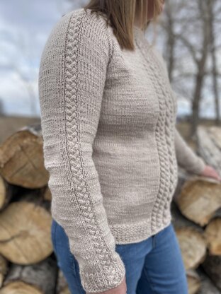 Adult Raglan Cable Sweater