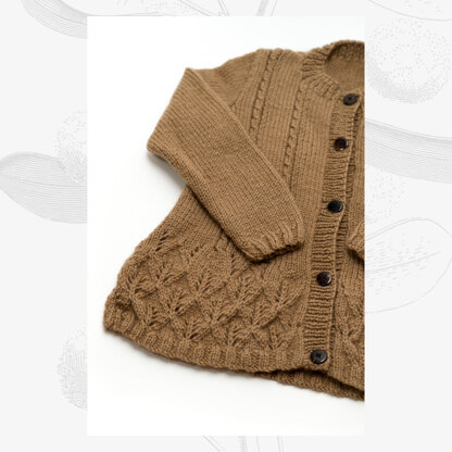 "Alice Cardigan" - Cardigan Knitting Pattern For Girls in Willow & Lark Nest