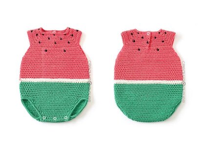 12-24 months - Crochet Watermelon Romper