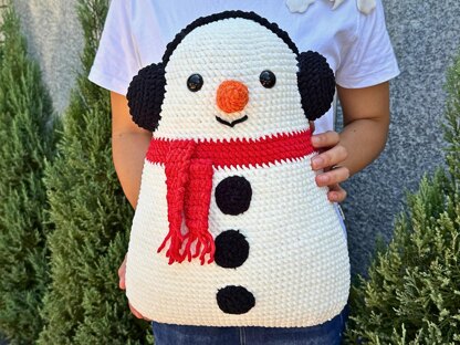 Snowman Winter Pillow Amigurumi