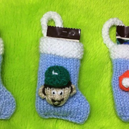 Mario Christmas Stocking Tree Decorations