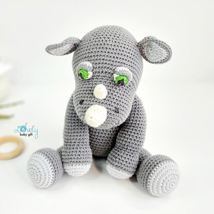 Amigurumi Rhino Toy Crochet Pattern