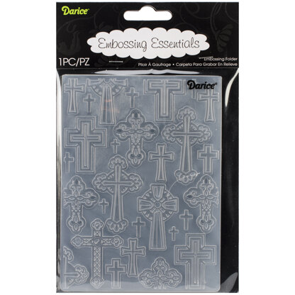 Darice Embossing Folder 4.25"X5.75" - Crosses