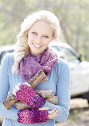 Hats, Scarf and Wristwarmers in Hayfield Colour Rich Chunky - 7293 - Downloadable PDF