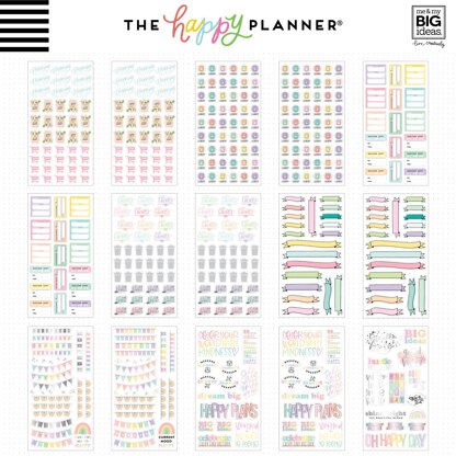 The Happy Planner Sticker 100 Sheet Value Pack - Pastels, 2956/Pkg