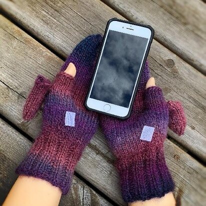 Thumbless Texting Mitts