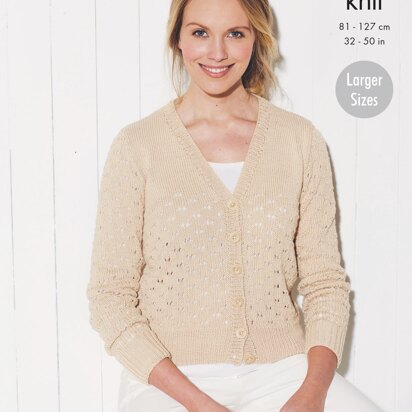 Cardigans Knitted in King Cole Bamboo Cotton DK - 5722 - Downloadable PDF