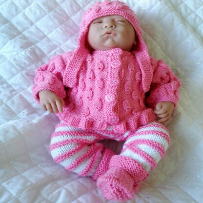 Knitting Pattern Cardigan, Leggings, Hat and Boots 17-22" Doll