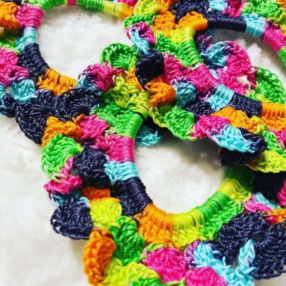 Neon Flowers Scrunchie