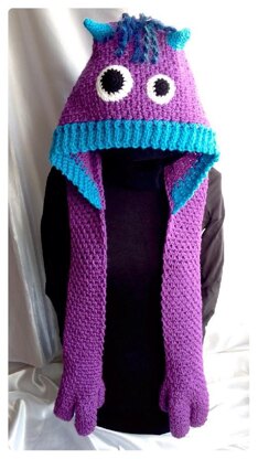 Snuggle Monsters Hooded Scarf