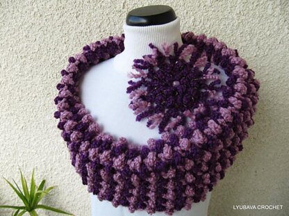 Chunky Cowl Scarf Lavender Shadow