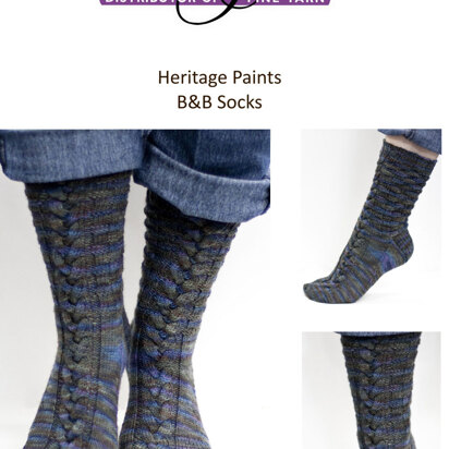 B&B Socks in Cascade Heritage Paints - FW02 - Free PDF