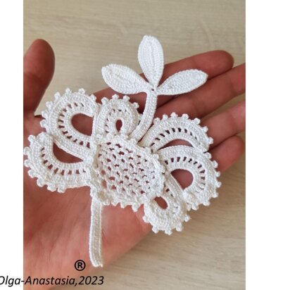 Crochet antique fantasy flower