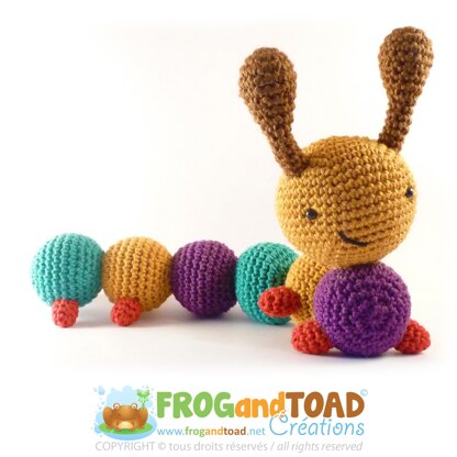 Caterpillar Insect / Chenille Insecte - Amigurumi Crochet - FROGandTOAD Créations