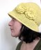 Cloche Hat with Two Flowers 