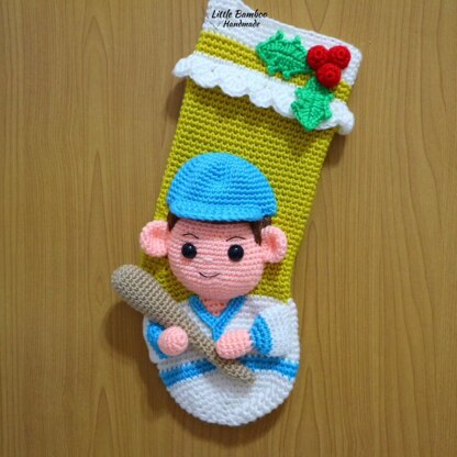 Baseball Player Christmas Stocking