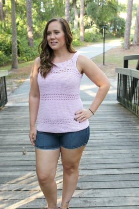 Blushing Eyelet Tank