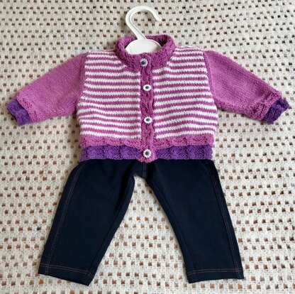 Kensington 3-6 Months Baby Cardigan in Katia Mississippi 3