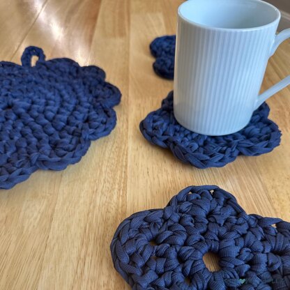 Flower Coaster & Trivet Set