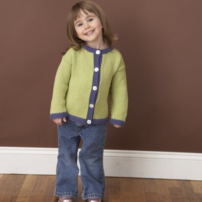 Seed Stitch Cardigan in Lion Brand Cotton-Ease - 70204A