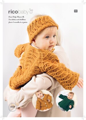 Baby's Headwear, Jacket and Jumper in Rico Baby Classic DK - 1031 - Downloadable PDF