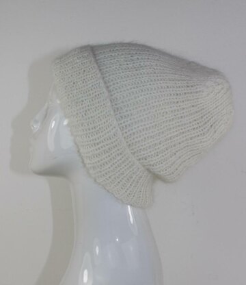 Fluffy Rib Slouch Hat