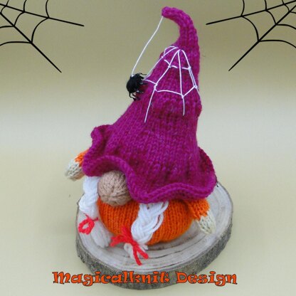 Halloween pumpkin gnome magicalknit