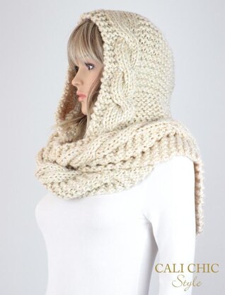 Adele Knit Hooded Scarf #807