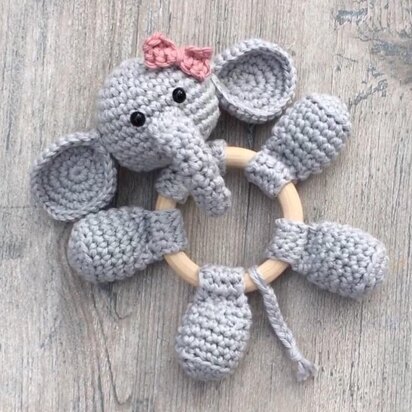 Elephant Rattle Teether