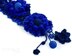 Royal Blue. Crocheted Flower Pins