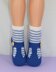 Childrens Stripe Sock T Bar Sandal Slippers