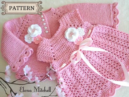 Knitting Pattern Baby Cardigan Crochet Pattern Baby Dress