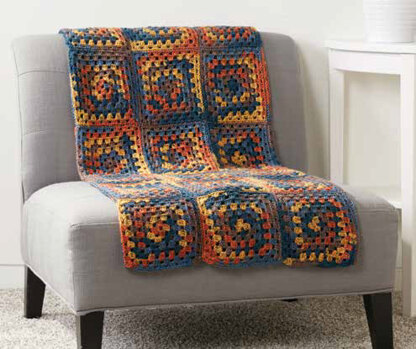 Square Deal Blanket in Caron Simply Soft Stripes - Downloadable PDF