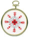 Vervaco Snowflakes (Set of 3) Cross Stitch Kit - 7cm