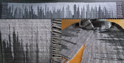 Scarf / Stole Clasped Weft - Starlight (weaving)