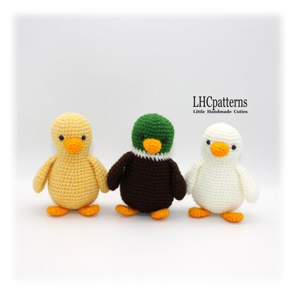 Duck, Chick and Goose Crochet Pattern