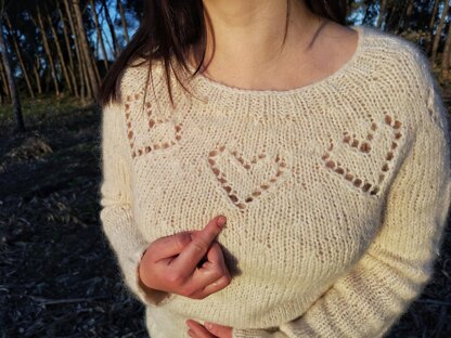 Fluffy Hearts Sweater