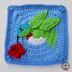 Humming Bird /Dove Crochet Afghan Square