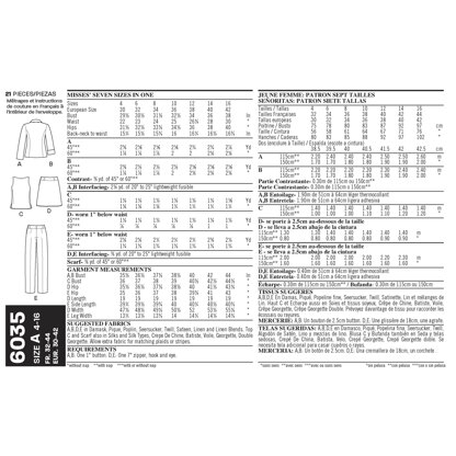 New Look Misses' Separates 6035 - Paper Pattern, Size A (4-6-8-10-12-14-16)