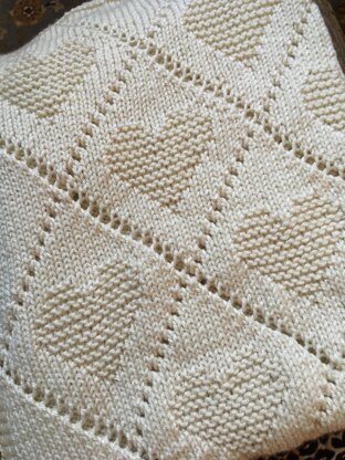 Diamond Love Blanket Knitting Pattern, PDF, Instant Download