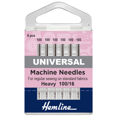 Hemline Sewing Machine Needles - Universal - Heavy 100/16 - 5 Pieces