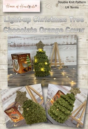 Light-up Christmas Tree Chocolate Orange Cover Knitting Pattern