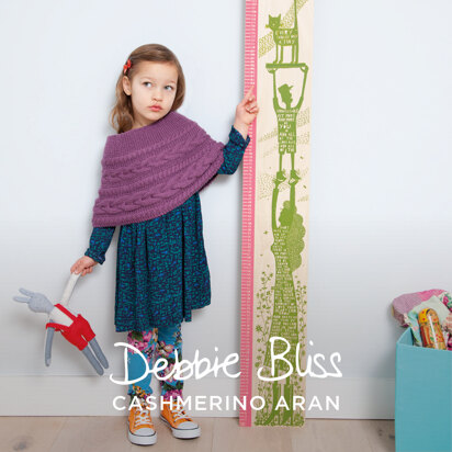 "Ariana Poncho" - Poncho Knitting Pattern For Girls in Debbie Bliss Cashmerino Aran - DBS075