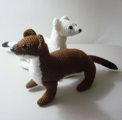 Ermine Stoat Short Tailed Weasel Crochet Amigurumi