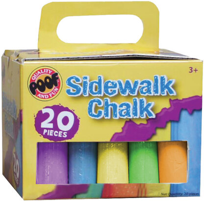 Slinky Jumbo Sidewalk Chalk 20/Pkg - 209695