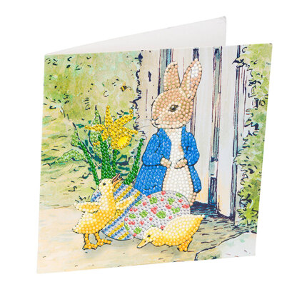 Crystal Art Peter Rabbit and Chicks Card Diamond Painting Kit