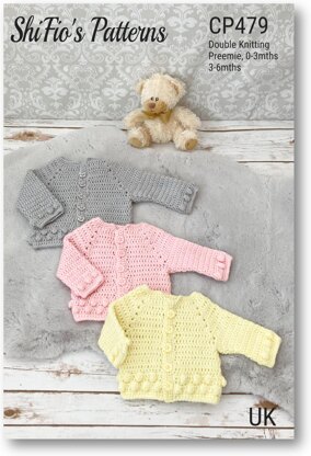 Baby Bobble Cardigans Crochet Pattern #479