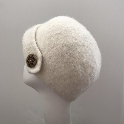 Felted Cloche Turned Up Brim