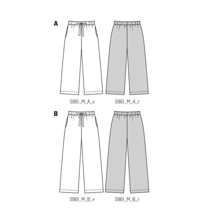 Burda Style Misses' Pants B5960 - Sewing Pattern