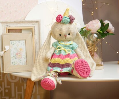 Crochet Toy Clothes Pattern - Outfit "Unicorn" for large toys